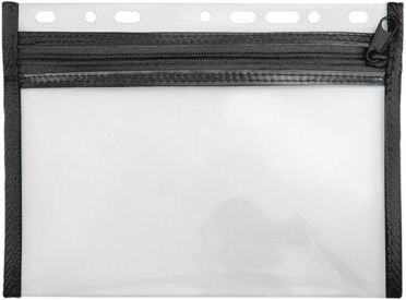 Veloflex Reißverschlusstasche VELOBAG XXS, Format DIN A5, schwarz und transparent - Bild 1