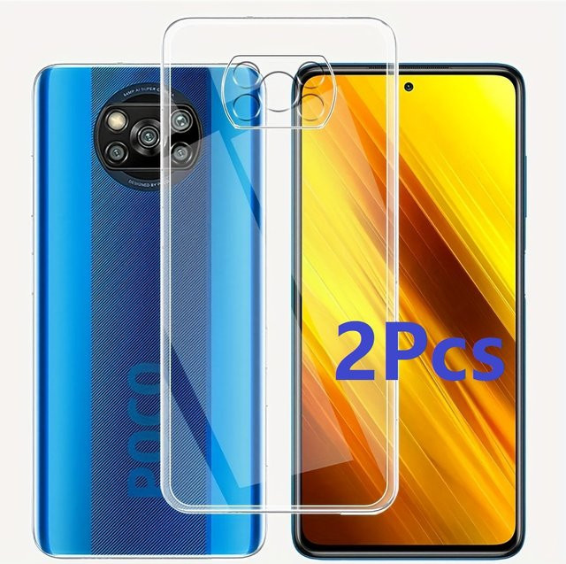 2er-Pack transparente Silikonhülle für Xiaomi Poco X3 NFC Pro, stoßfeste Schutzhülle - Bild 1