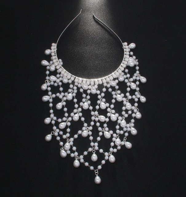 Anhänger Kopfschmuck Rd lala, Perlen, gray, Damen - Bild 1