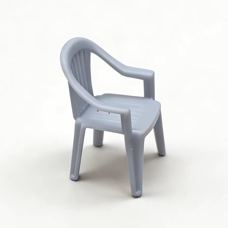 CorMake Zusammenbaubarer quadratischer Kunststoffhocker, Grau - Bild 2