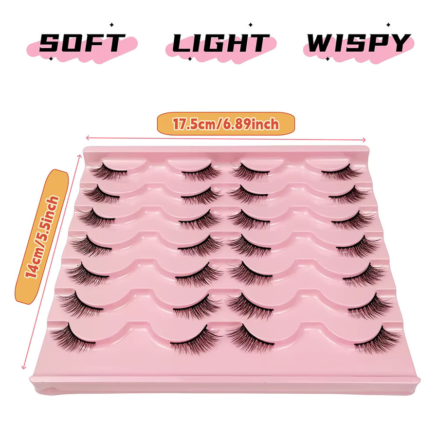 LIMEIKAI Falsche Wimpern, 14 Paar, Katzenaugen-Look, Unisex - Bild 2