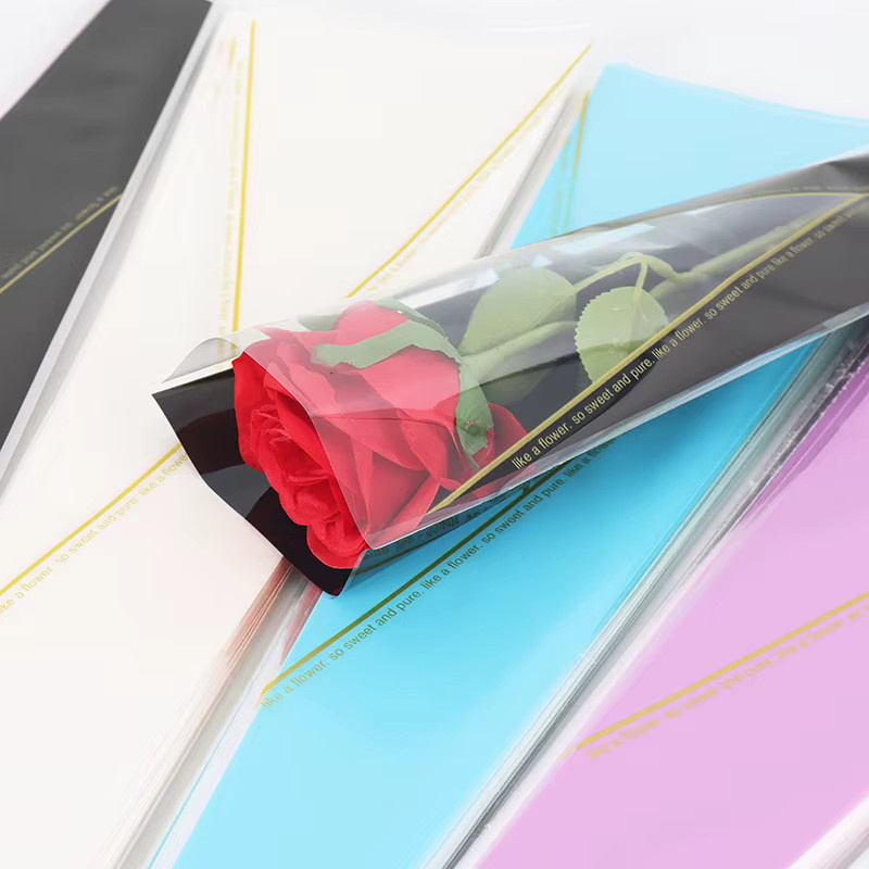50 Stück transparente Zellophan-Blumenbeutel für Rosen und Blumenbouquets zum Valentinstag - Bild 3