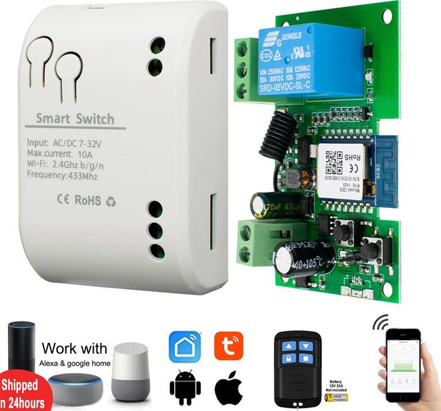 Scimagic-RC WiFi Smart Garage Türöffner und Schiebetor Controller kompatibel mit Alexa Echo Google Home und Tuya SmartLife App - Bild 1