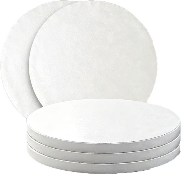 10 Stück weiße Kuchenplatten aus weißem Karton, 10 Zoll stabile Wellpappe-Kreise als lebensmittelechte Teller für Babyparty, Hochzeit und Geburtstag - Bild 1