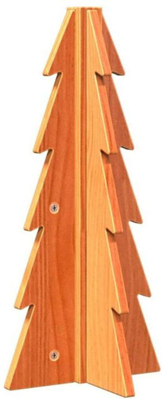 Vidaxl Weihnachtsbaum aus Massivholz Kiefer in Braun, Höhe: 49 cm - Bild 1