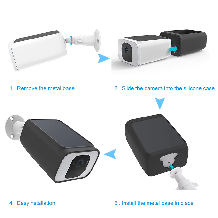 Eufy Security Outdoor SoloCam S230 (S40) Silikonhülle in Schwarz als UV- und Regenschutz mit Anti-Drop-Funktion - Bild 5