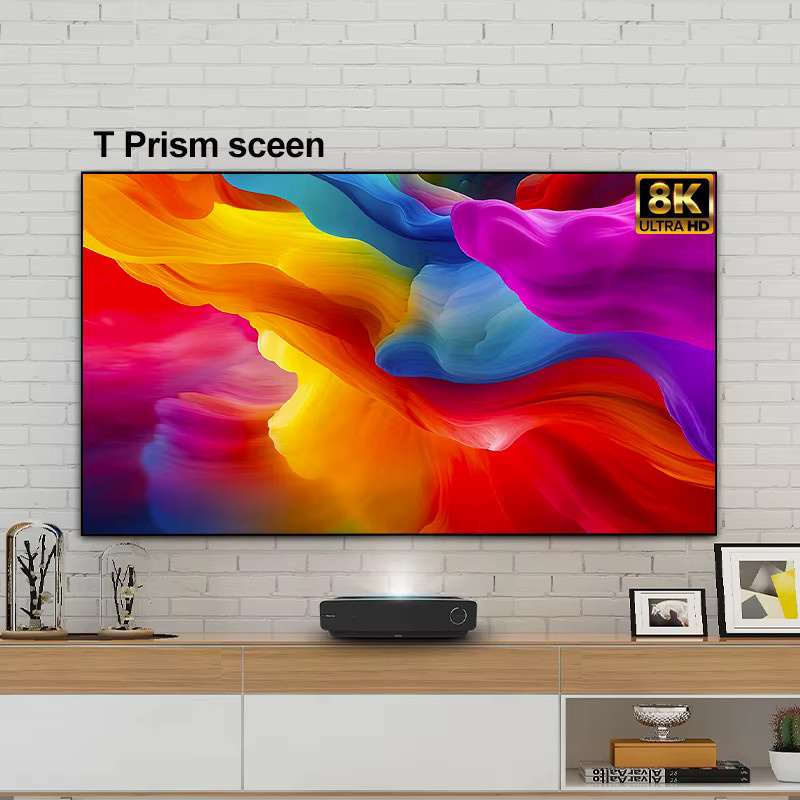 Yovanxer ALR T Prisma UST Ultra-Kurzdistanz-Projektionsbildschirm mit Ambient Light Rejection für 3D, 4K und 8K Unterstützung - Bild 3