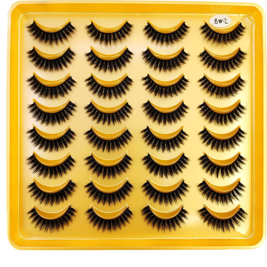 AMSDCN Künstliche Wimpern, 16 Paar, Russisches Volumen, 3D-Effekt - Bild 2