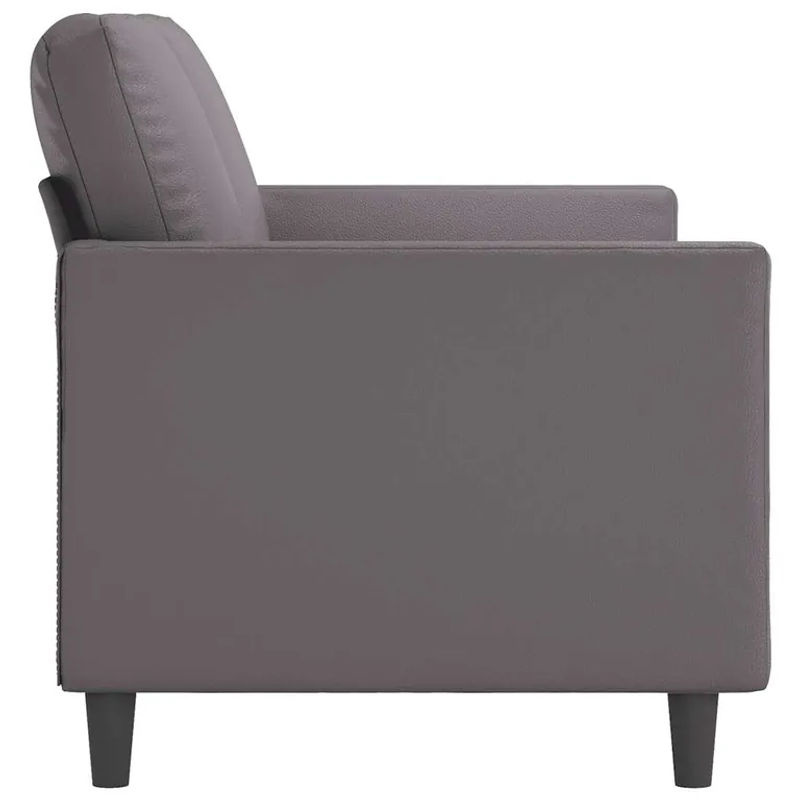 Vidaxl 3-Sitzer Sofa Modern in Grau aus Kunstleder, Breite: 180 cm - Bild 4