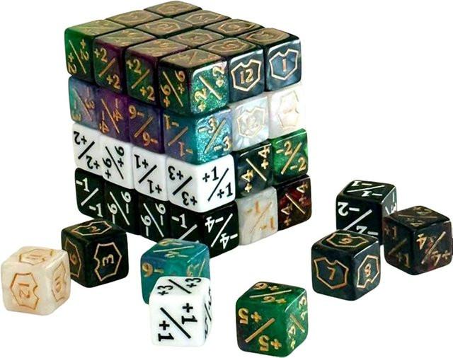 Magic: The Gathering, 6-seitige Würfelzähler, 10-teiliges Set, Kunststoff, bunt - Bild 1