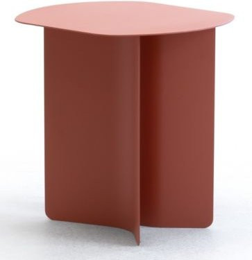 Leyform Beistelltisch aus lackiertem Stahl in Braun oder Rot, B: 79,3 cm, T: 59,0 cm, H: 30,0 cm - Bild 1