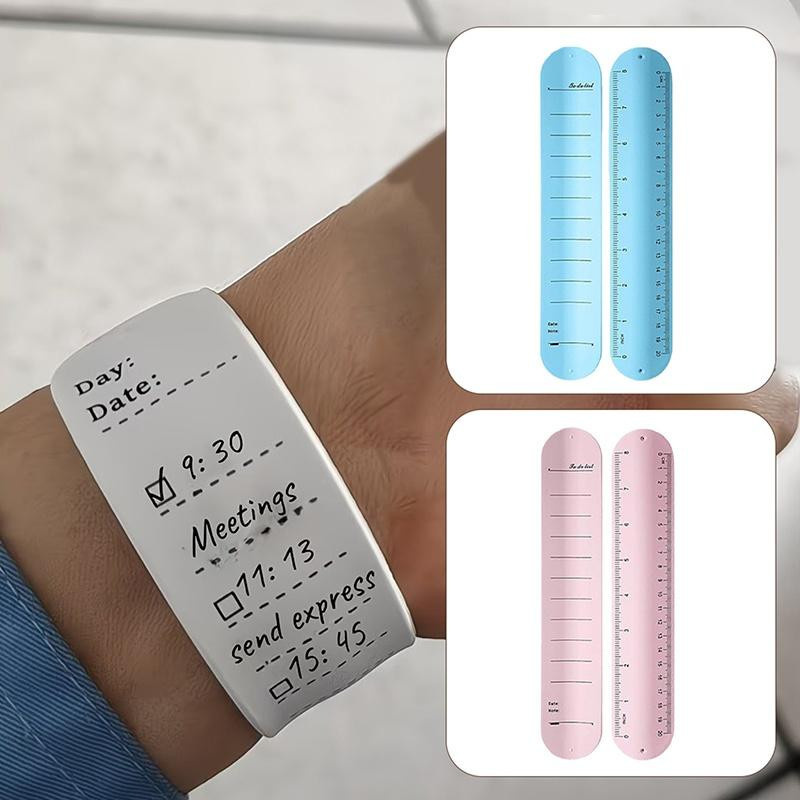 Shenchou Silikon-Armband Notizblock als wiederverwendbare To-Do-Liste mit gebogenem Lineal - Bild 4