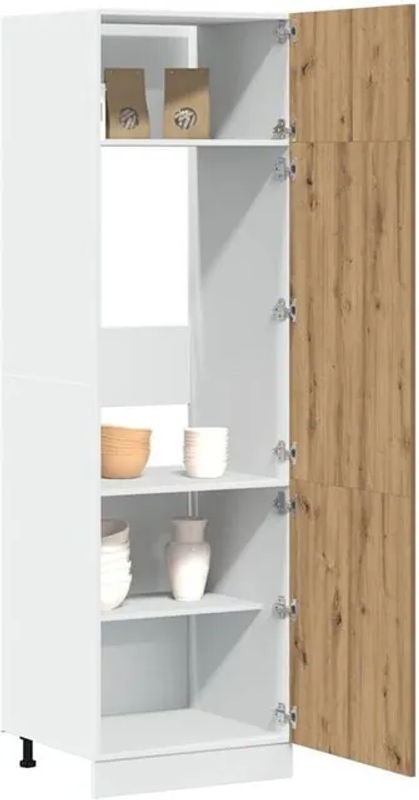 Vidaxl Vorratsschrank aus Holzwerkstoff in Eiche Natur, B/T/H: 60 x 57 x 207 cm - Bild 1
