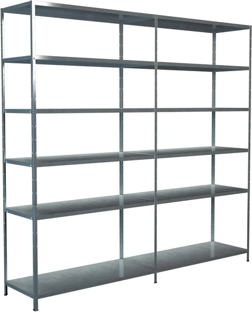 Schulte Regalwelt Steck-Grund- und Anbauregal verzinkt H 230 cm x B 240 cm x T 50 cm - Bild 1