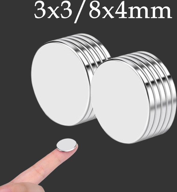 U-POLEMAG Kreismagnet 3x3/8x4mm für Zuhause, Büro und Badezimmer-Accessoires - Bild 1