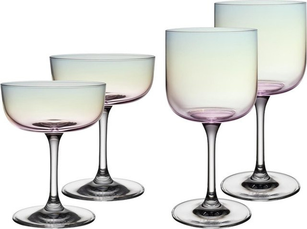 Villeroy & Boch Like Glass Wein- und Sektgläser Set, 4-teilig, Transparent, Pearl