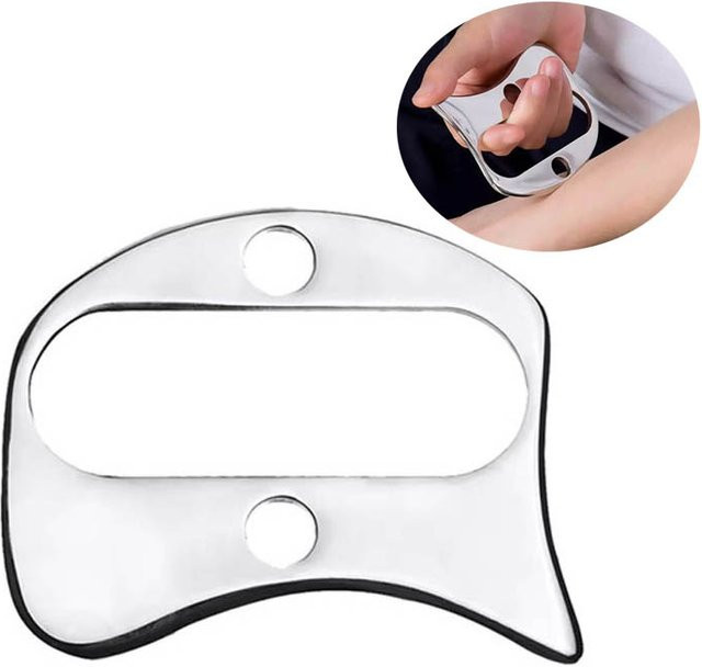 SPEAE Gua Sha Massage Werkzeug aus Edelstahl, Unisex, für den Körper - Bild 1