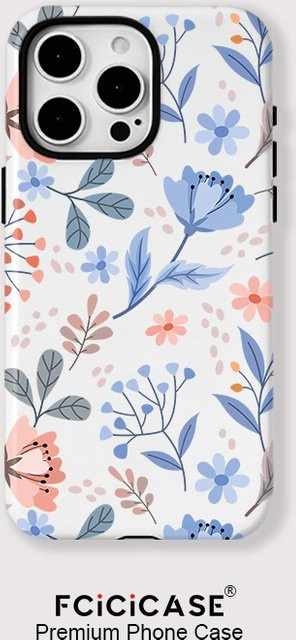 Fcicicase MagSafe Handyhülle mit Blumenmuster für iPhone 11 bis iPhone 16 Pro Max, stoßfest und kabelloses Laden, Multicolour - Bild 1