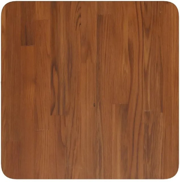 vidaXL Tischplatte aus Holz, quadratisch, Eiche, Dunkelbraun, lackiert, B/T/H: 40 x 40 x 2,5 cm - Bild 1