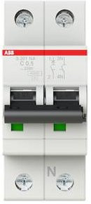 ABB S201-C0.5NA Leitungsschutzschalter 0,5A 230V Weiß - Bild 1