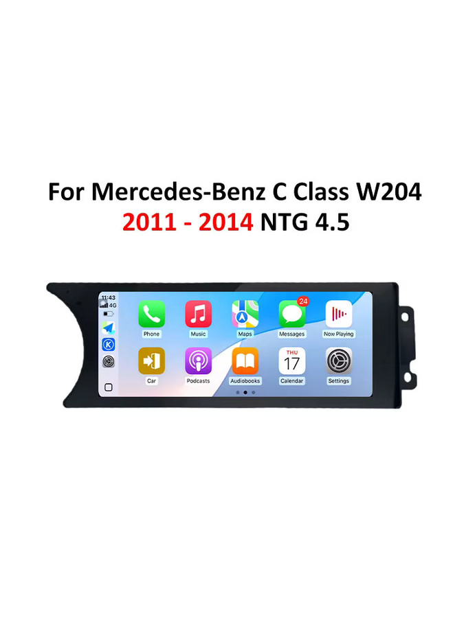 KJ-NAVI Android 16 Auto-GPS-Navigationssystem für Mercedes Benz C-Klasse W204 S204 (2011 - 2015), 8,8 Zoll Multimedia-Stereoanlage mit WIFI, Carplay, Bluetooth und Google Auto in Schwarz - Bild 5