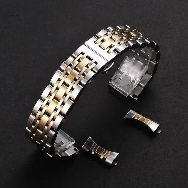 Freesh Uhrenarmband Edelstahl, Gold, gray, 19mm, Herren - Bild 1