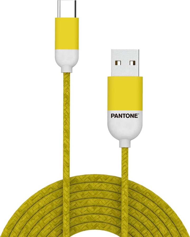 Celly USB-A auf USB-C Kabel PT-TC001-5Y, USB 2.0, Gelb, 1,5 m - Bild 1