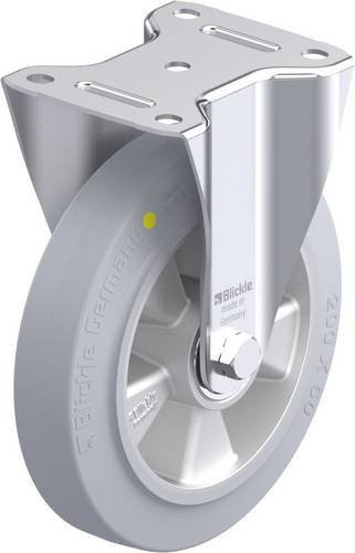 Blickle B-ALEV 200K-SG-AS Stahlblech-Bockrolle in Blau und Grau mit 200 mm Rad-Durchmesser und 400 kg Tragfähigkeit - Bild 1