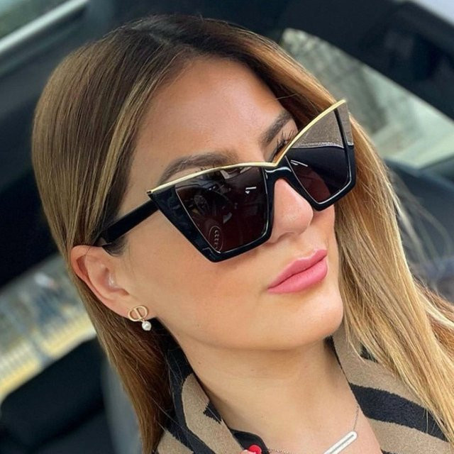 Samjune Sonnenbrille Cat Eye, Vollrand, Kunststoff, Damen - Bild 1
