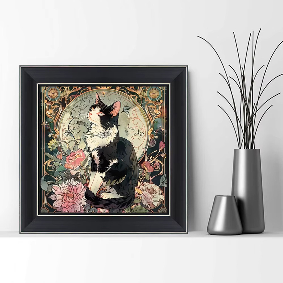 EverShine 5D Diamantmalerei Katze DIY Mosaik Set mit Rundbohrern in Multicolour - Bild 3