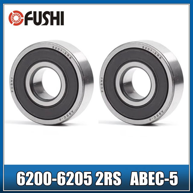 2 Stück FUSHIBEARING Rillenkugellager aus Chromstahl in Silber, Typ 6200 6201 6202 6203 6204 6205 - Bild 1
