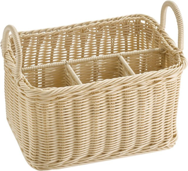 APS Besteckkorb ECONOMIC aus Polypropylen mit Griffen, beige, B: 18 cm, T: 26 cm, H: 19 cm - Bild 1