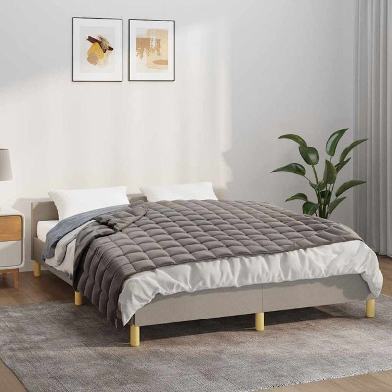 Vidaxl Gewichtsdecke Grau 150 x 200 cm 7 kg aus Stoff - Bild 1