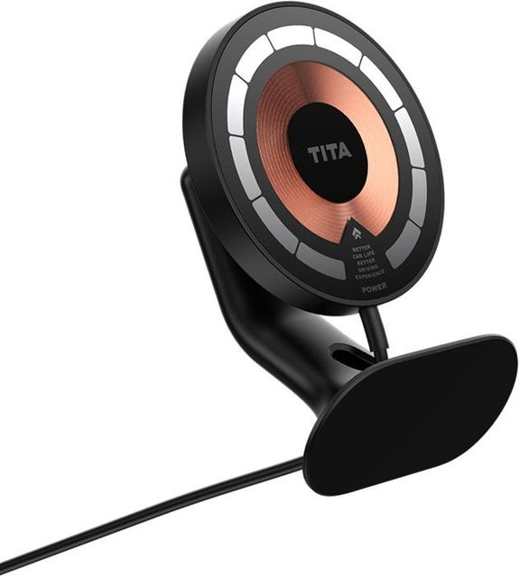Magnetische kabellose Smartphone-Halterung für Tesla Model 3 und Model Y in Schwarz - Bild 1