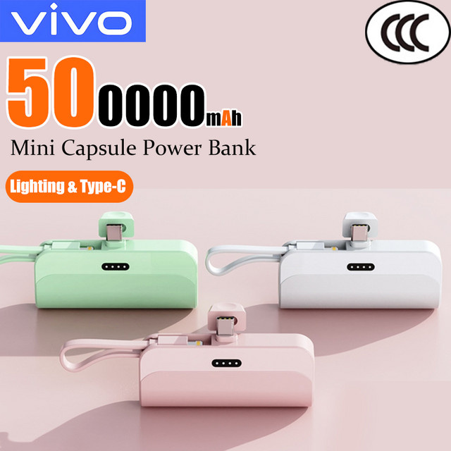 VIVO Hochleistungs-Powerbank mit 50000 mAh Kapazität in Schwarz für schnelles Laden von Mobiltelefonen - Bild 1