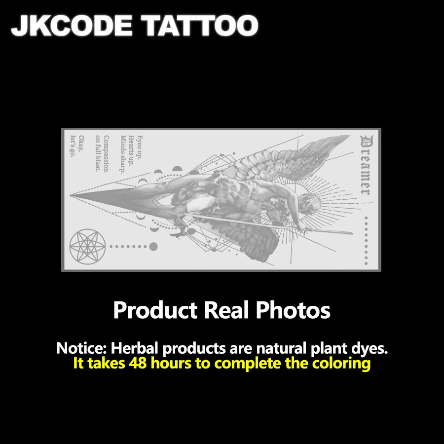 JKCODE TATTOO Bogenengel Temporäres Tattoo, Unisex - Bild 2