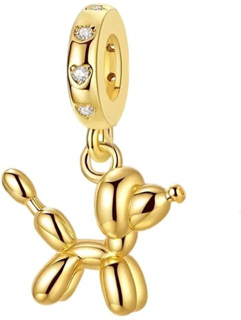 Charm-Perlen-Komponenten, Kupfer, Gold, Zirkonia, Damen - Bild 1