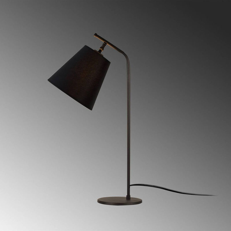 Opviq Tischleuchte aus Metall in Schwarz mit E27 Fassung, B/H/T: 28 x 67 x 16 cm - Bild 4