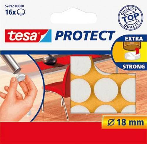 TESA Filzgleiter Weiß Ø 18 mm, 16 Stück - Bild 1