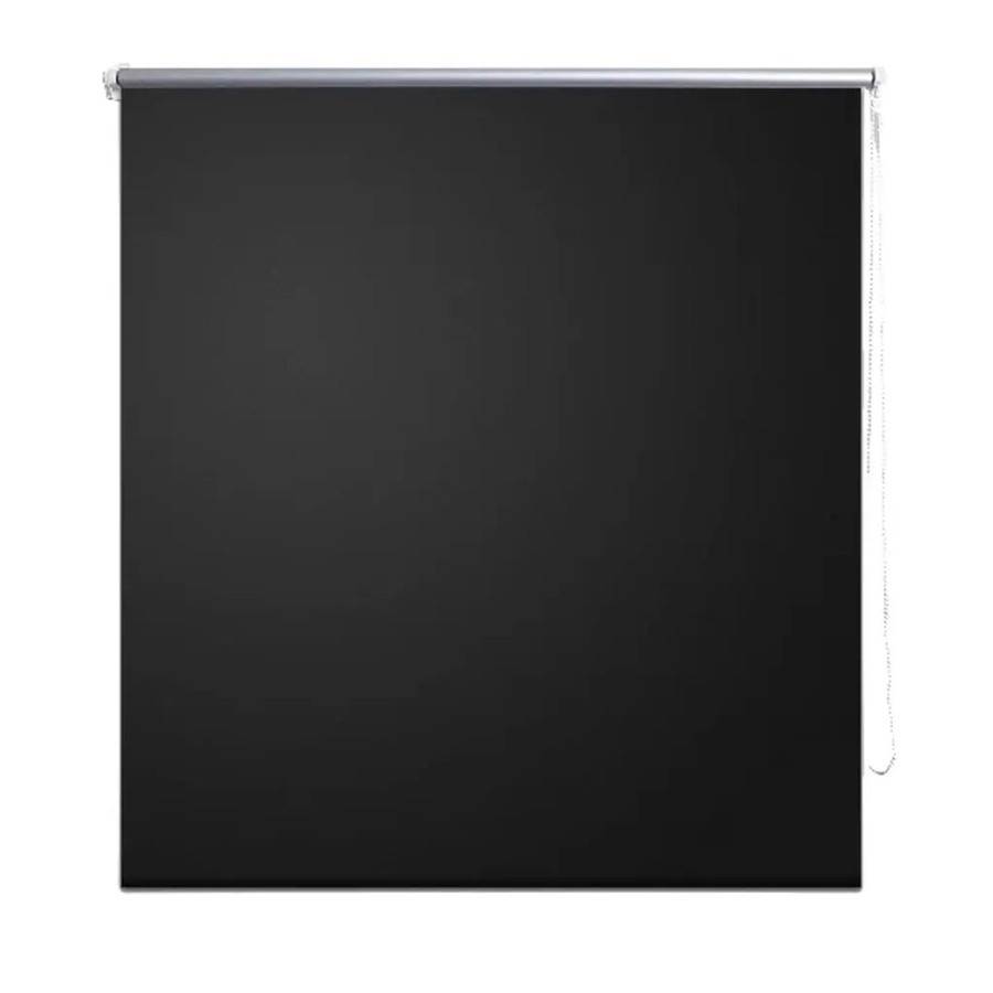 vidaXL Verdunkelungsrollo aus Polyester in Schwarz und Silber, thermoisolierend, B/H: 140 x 230 cm - Bild 2