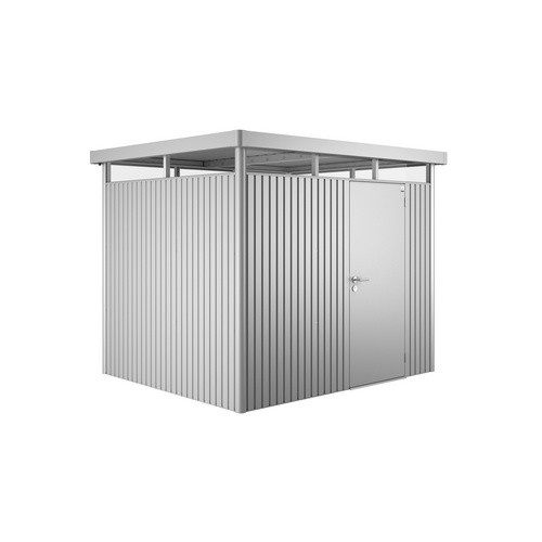 Biohort HighLine Metall-Gerätehaus mit Einzeltür in Silber Metallic, 5,6 m², B/H/T: 275 x 222 x 235 cm - Bild 2