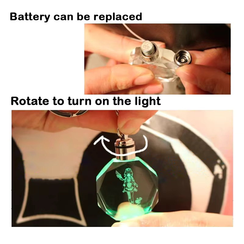 Bandai Pokemon Pikachu Actionfiguren, Kristall-Lampe Schlüsselanhänger - Bild 2