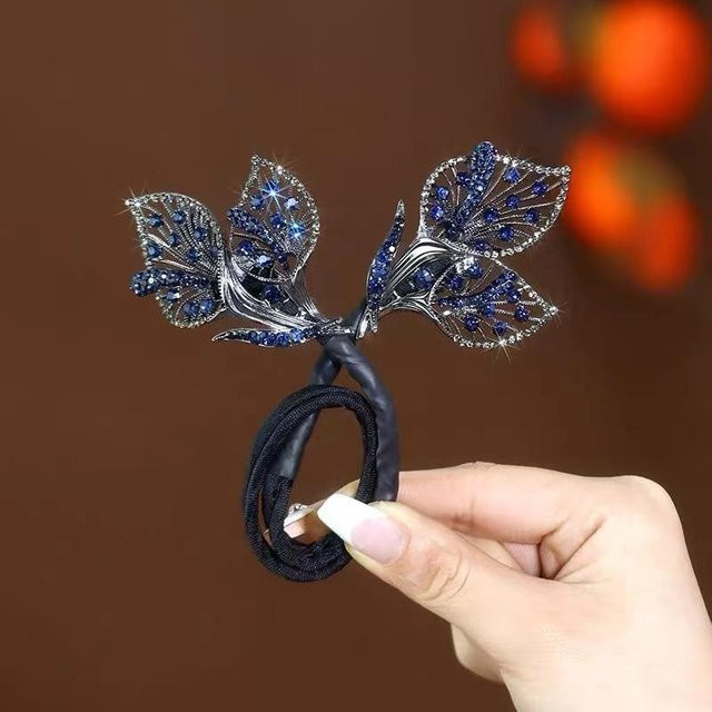 Haar Clip Strass Blume, 2 Stück, Damen - Bild 1