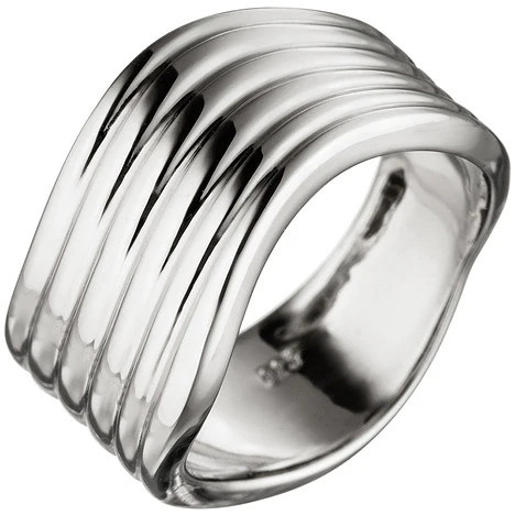 Colfem Ring 925 Sterling Silber, breit, Damen, Ringgröße 58 - Bild 1