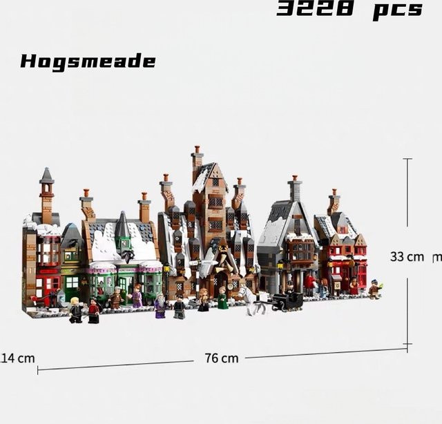 Potdemiel Hogsmeade Winterdorf Straßenansicht, Bausteine, 3.228 Teile - Bild 1