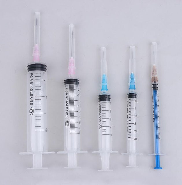 HUXUAN Kleberapplikatorspritzen Set mit stumpfer Spitze und Kappe, 5 Stück in transparent, Volumina: 1 ml, 3 ml, 5 ml, 10 ml und 20 ml, ideal für Flüssigkeiten, Kleber, Tinte, Parfüm und Lipgloss - Bild 1