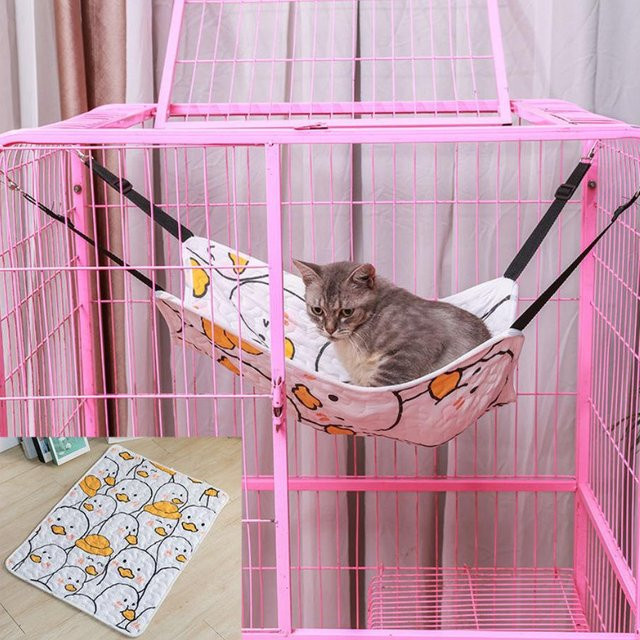 Katzen-Hängematte aus Stoff als Hängekorb und Schaukel für den Käfig in verschiedenen Farben - Bild 1