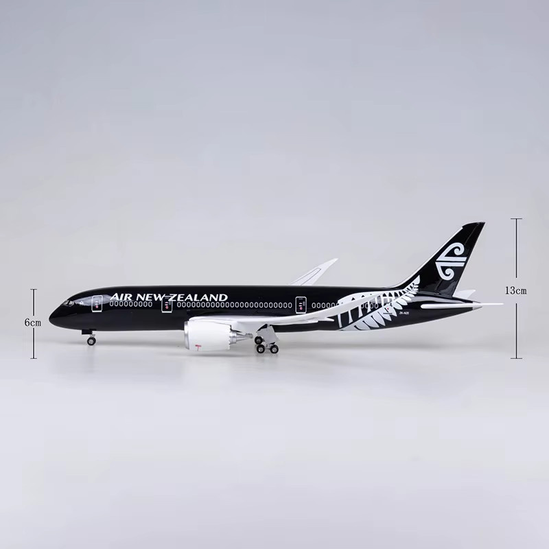ZOCO New Zealand Airlines B787 Miniaturflugzeug, mit Licht und Rädern, 43cm - Bild 2