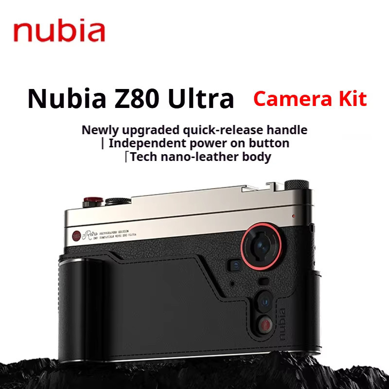 Nubia Fotografie-Griffset mit Schnellverschluss-Handgriff und Handyhülle für Z70 Ultra, Z70S Ultra und Z80 Ultra in Schwarz - Bild 2