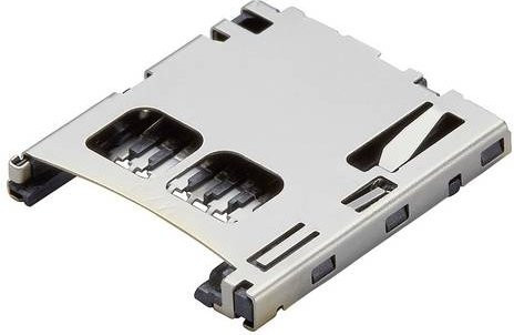Molex Speicherkarten-Slot in Silber mit 8 Polen und 1,1 mm Rastermaß - Bild 1